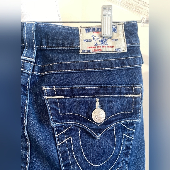 Y2K low rise True religion Legging Dark Wash Jeans Size 25 - Picture 3 of 5